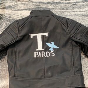 Kids hand painted faux leather jacket